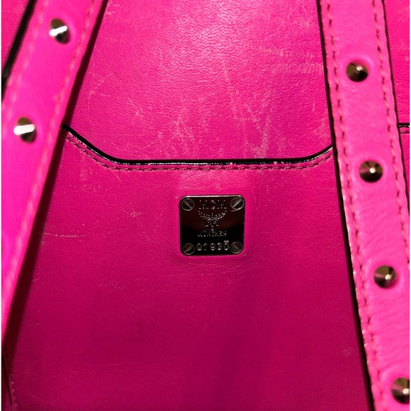 MCM Mini Neon Pink Backpack - Picture 4 of 9